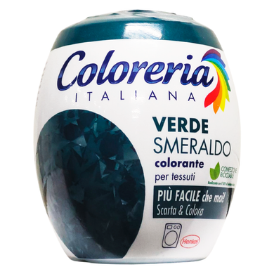 Краска для одежды изумрудная COLORERIA verde smeraldo 350 г.