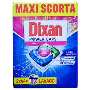 Капсулы для стирки цветных вещей DIXAN caps pow. pz 44 gr 616 color x2 bipacco (88 caps 1232 gr)