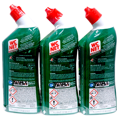 ЗАСІБ ДЛЯ ДОГЛЯДУ ЗА ТУАЛЕТОМ WC NET GEL DISINCR.PMC ML700x3