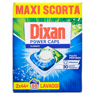 Капсулы для стирки универсальные DIXAN caps pow. pz 44 gr 616 classico x2 bipacco (88 caps 1232 gr)