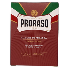 ЛОСЬЙОН ПІСЛЯ ГОЛІННЯ ЖИВИЛЬНИЙ PRORASO DOPO B LOZ BARBE DURE ROSSO 100 МЛ.