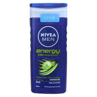 Гель для душу 3в1 для тіла волосся та обличчя чоловічий NIVEA men ds energy f/m ml250
