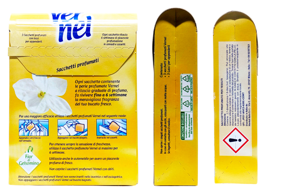 Освежатель в гардероб VERNEL deod.cassetti 3 buste prof gelsomino