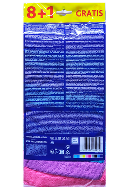 Трепка для уборки VILEDA panno microfibra color x 8