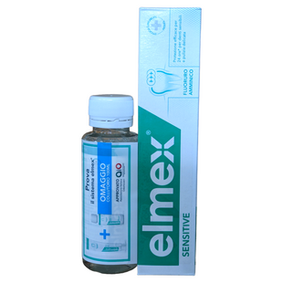 Зубна паста для чутливих зубів + ополіскувач ELMEX dent. verde SENSITIVE kk 75 мл.