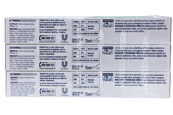 Зубна паста MENTADENT dent.p.compl. m75x3 tripack (225 ml)