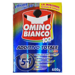 Плямовивідник підсилювач до прання сипучий OMINO BIANCO perborato 100piu 5in1 color 600 gr