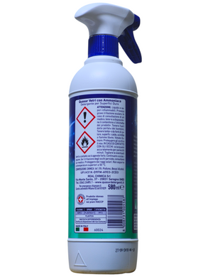 Средство для чистки стеклянных поверхностей QUASAR 580 ml vapos vetri con ammoniaca