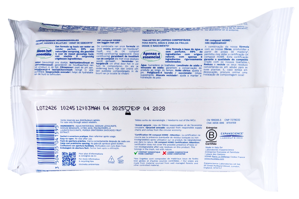 Влажные серветки детские MUSTELA salv.comp.s/prof. 60 шт.